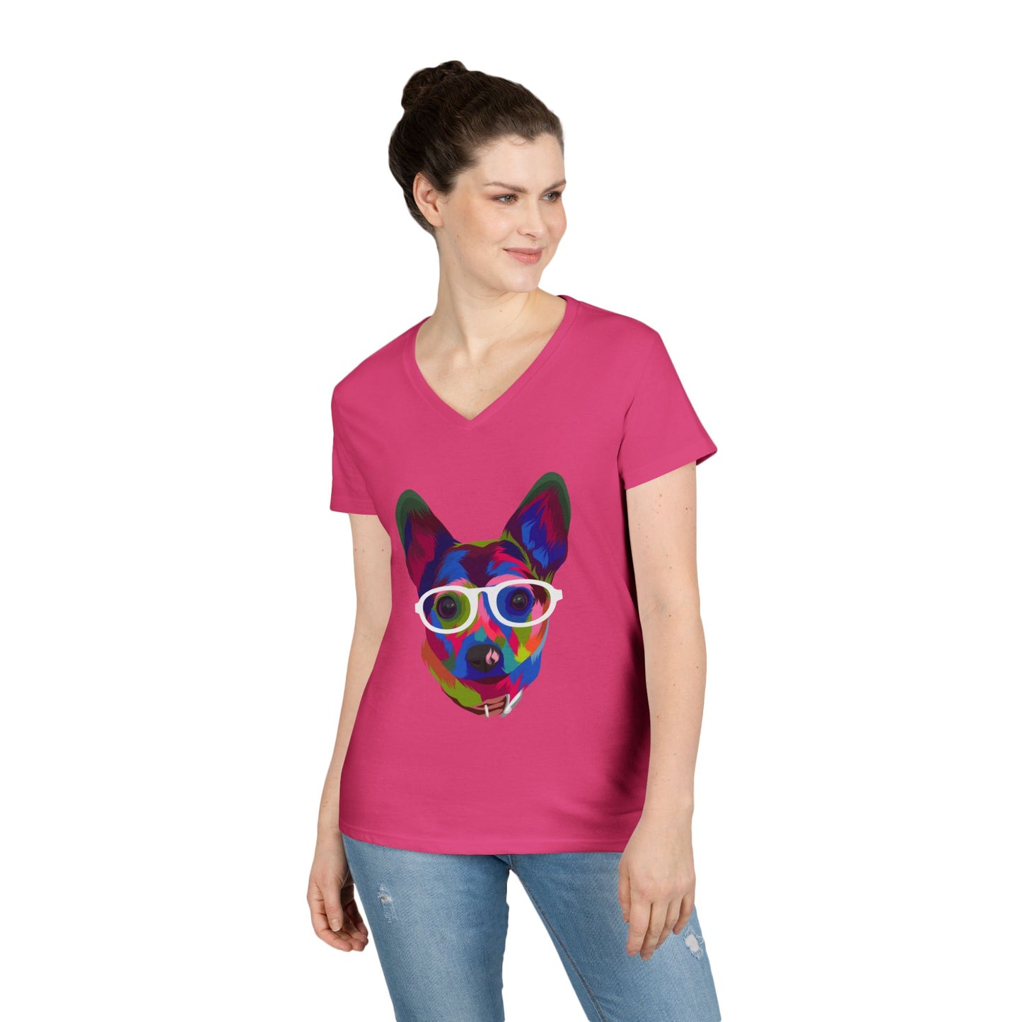The Clever Canine - V-Neck Tee