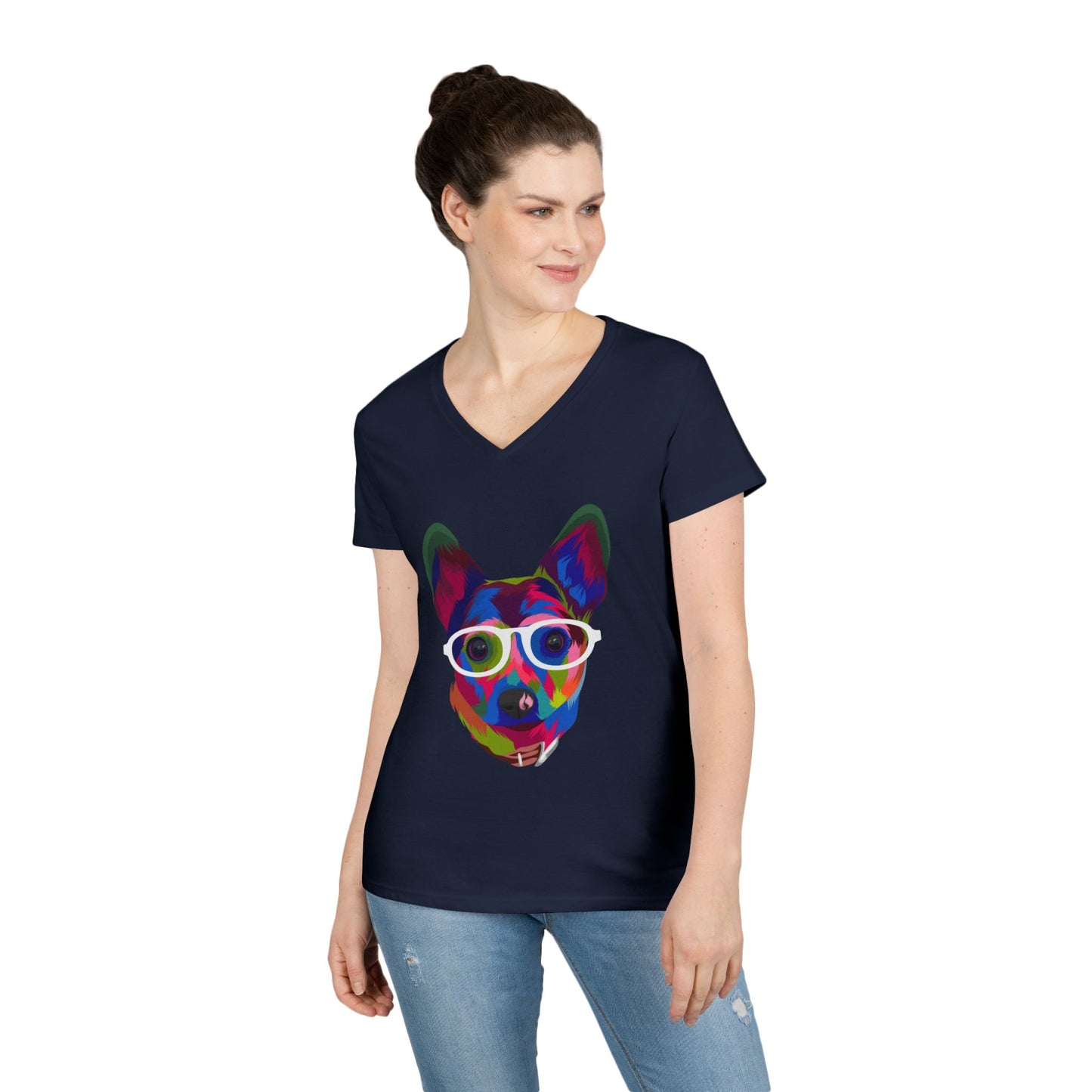 The Clever Canine - V-Neck Tee
