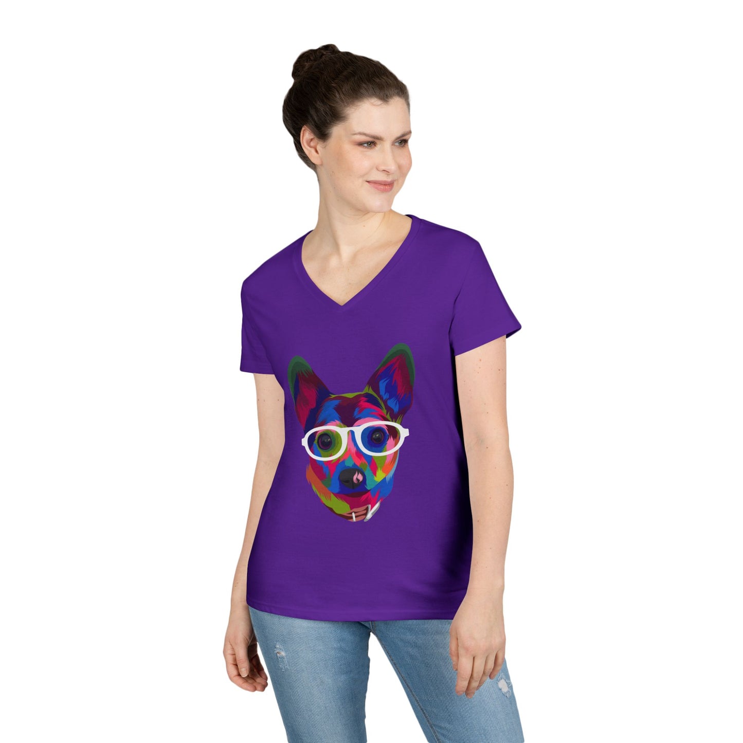 The Clever Canine - V-Neck Tee