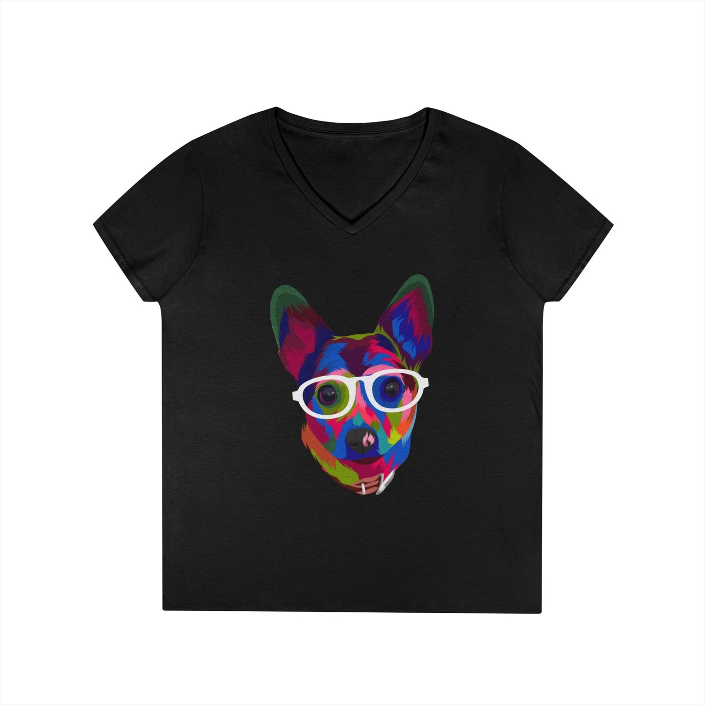 The Clever Canine - V-Neck Tee