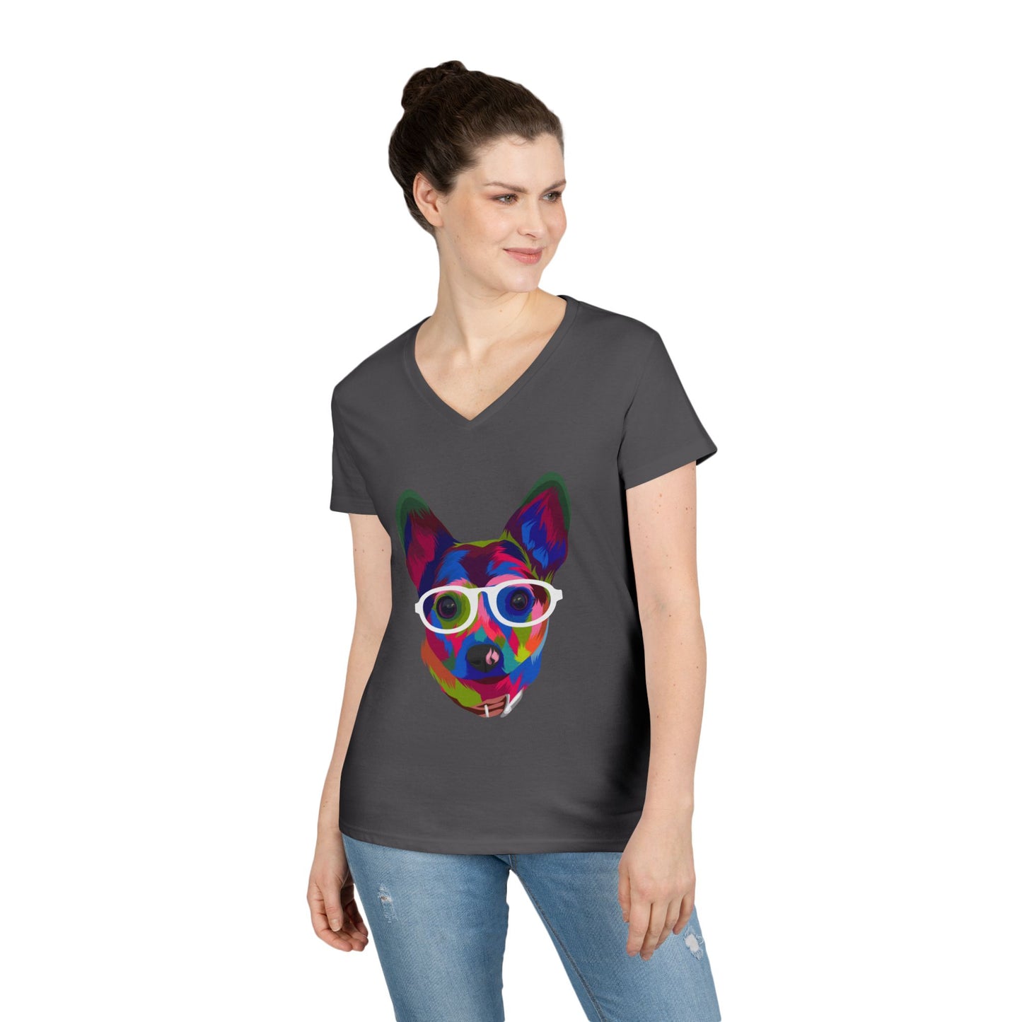 The Clever Canine - V-Neck Tee