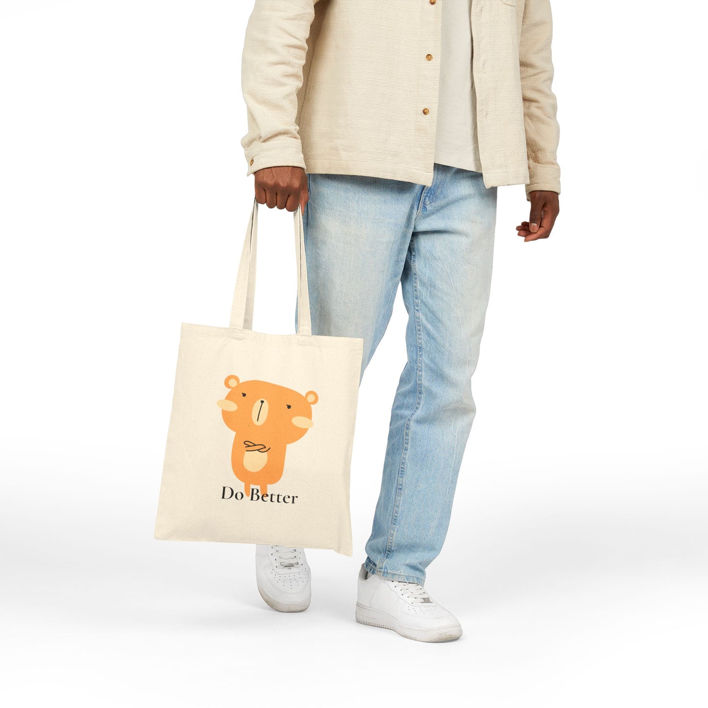 Do Better - Disappointed Bear - Cotton Canvas Tote Bag