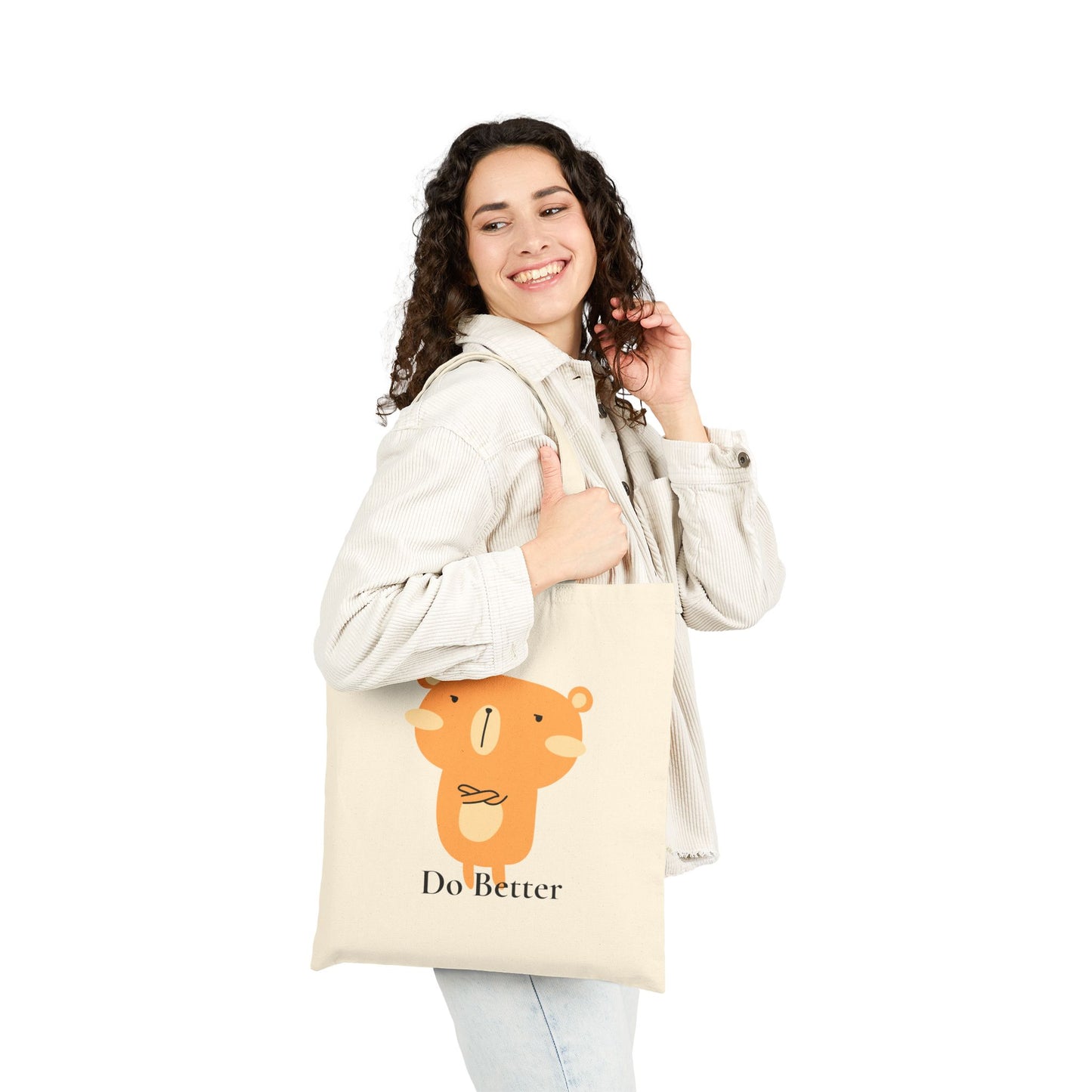 Do Better - Disappointed Bear - Cotton Canvas Tote Bag