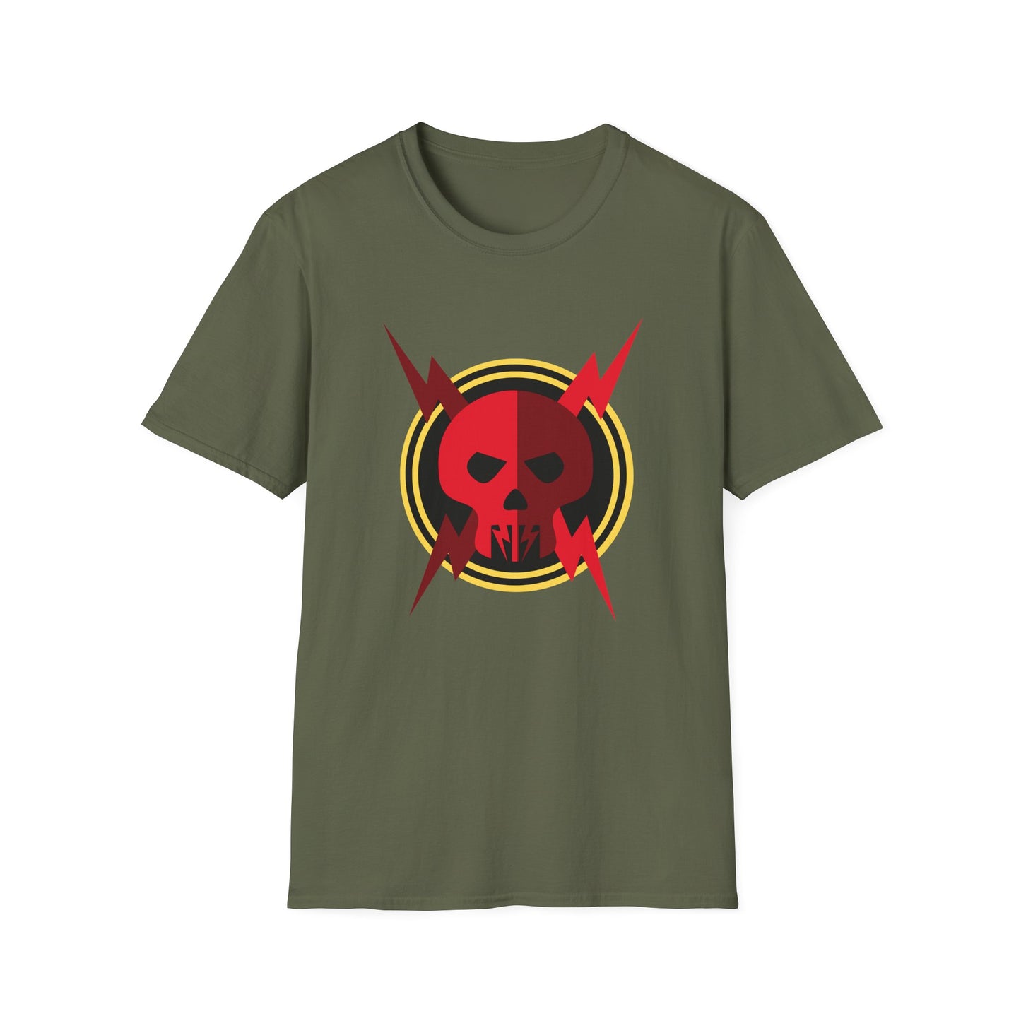 Red Lightning Skull - Tee
