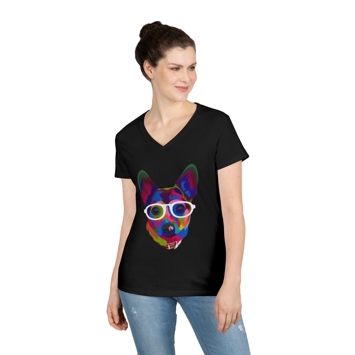 The Clever Canine - V-Neck Tee