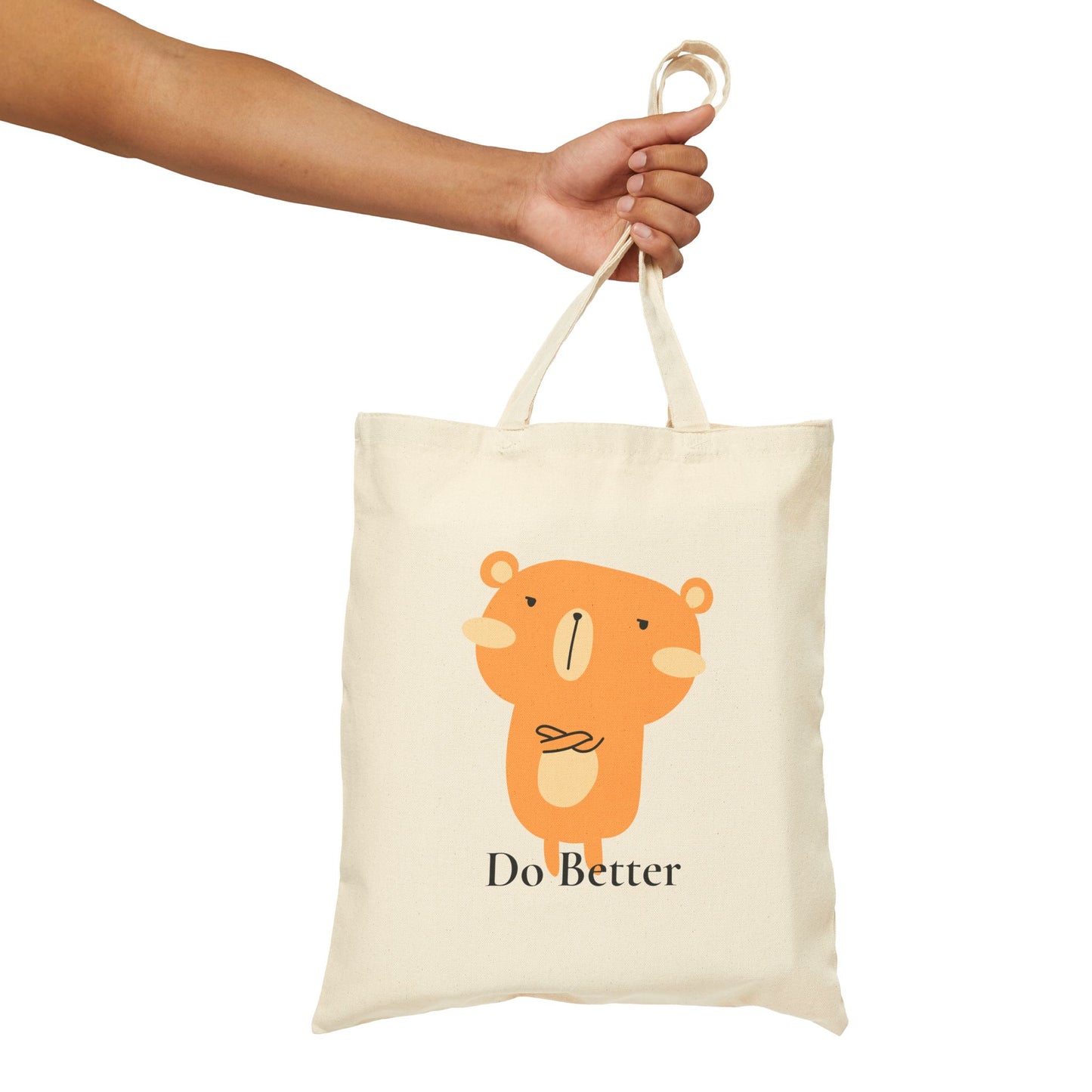 Do Better - Disappointed Bear - Cotton Canvas Tote Bag