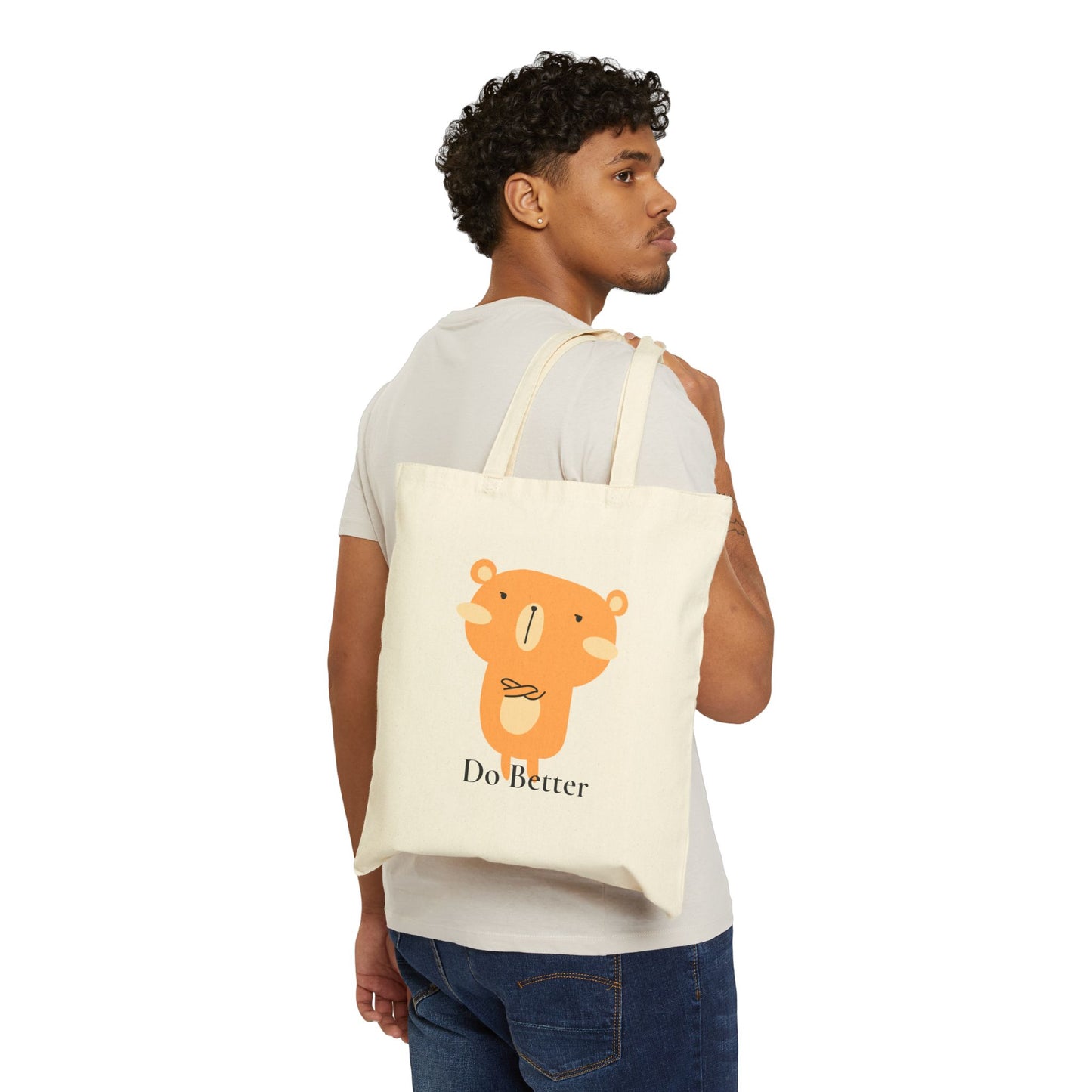 Do Better - Disappointed Bear - Cotton Canvas Tote Bag