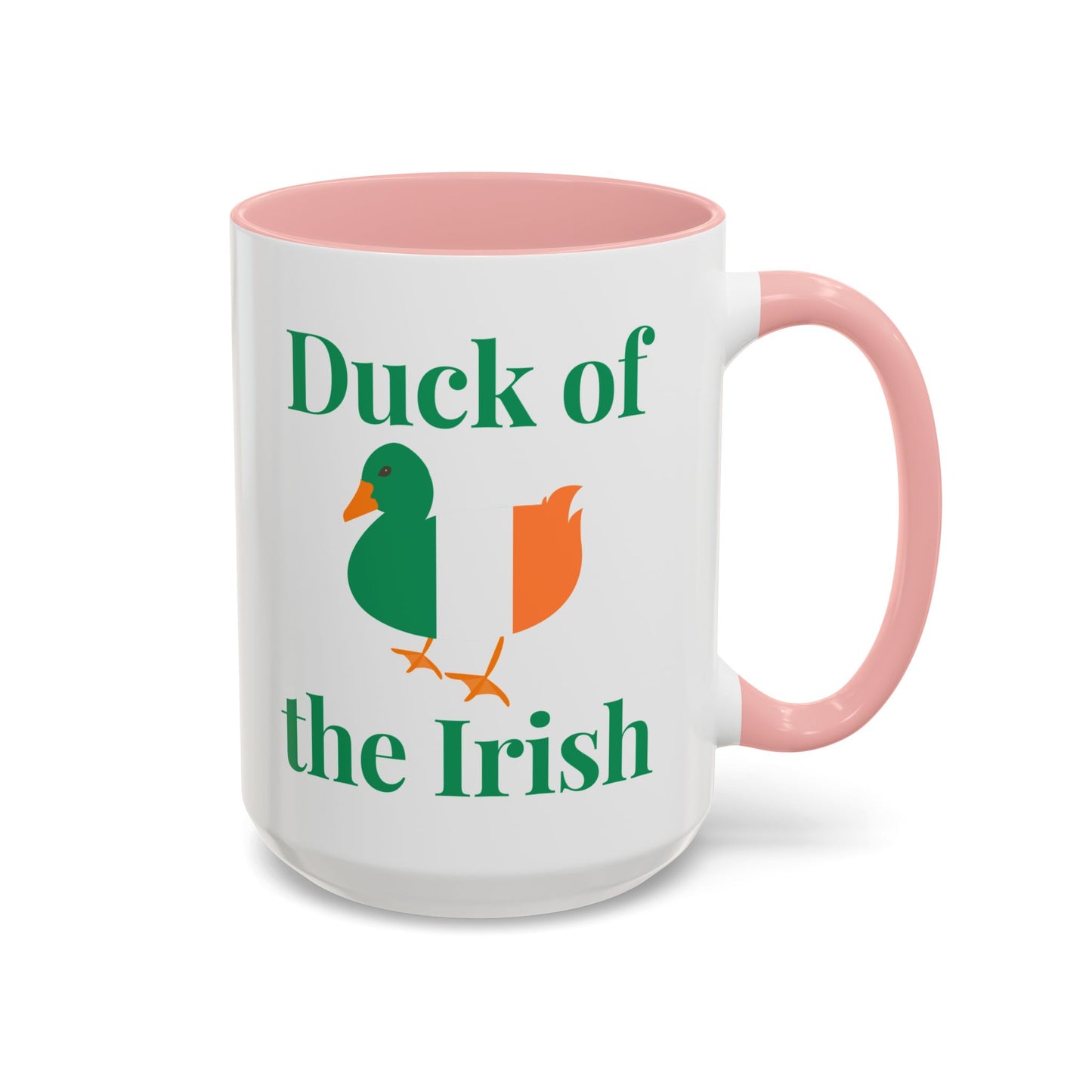 Duck of the Irish - Funny Irish Flag Duck Design - Accent Mug