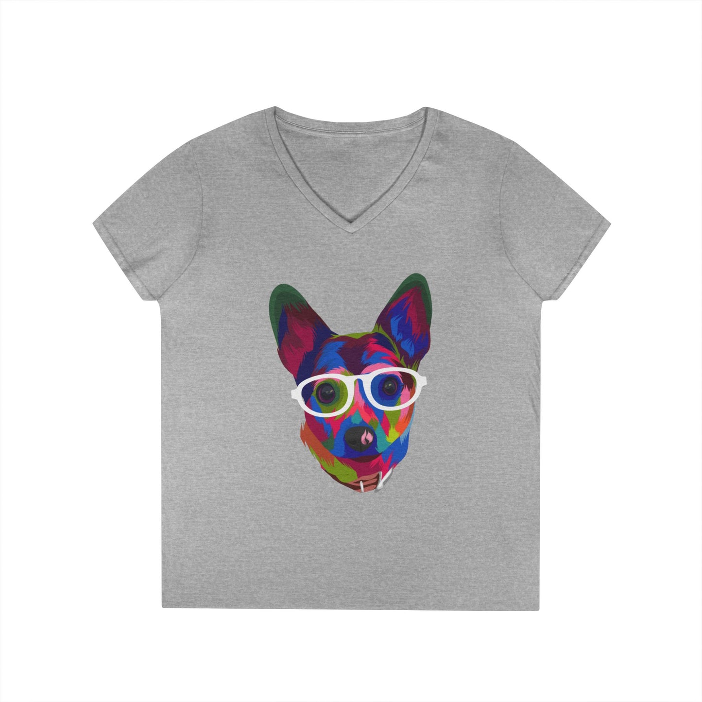 The Clever Canine - V-Neck Tee