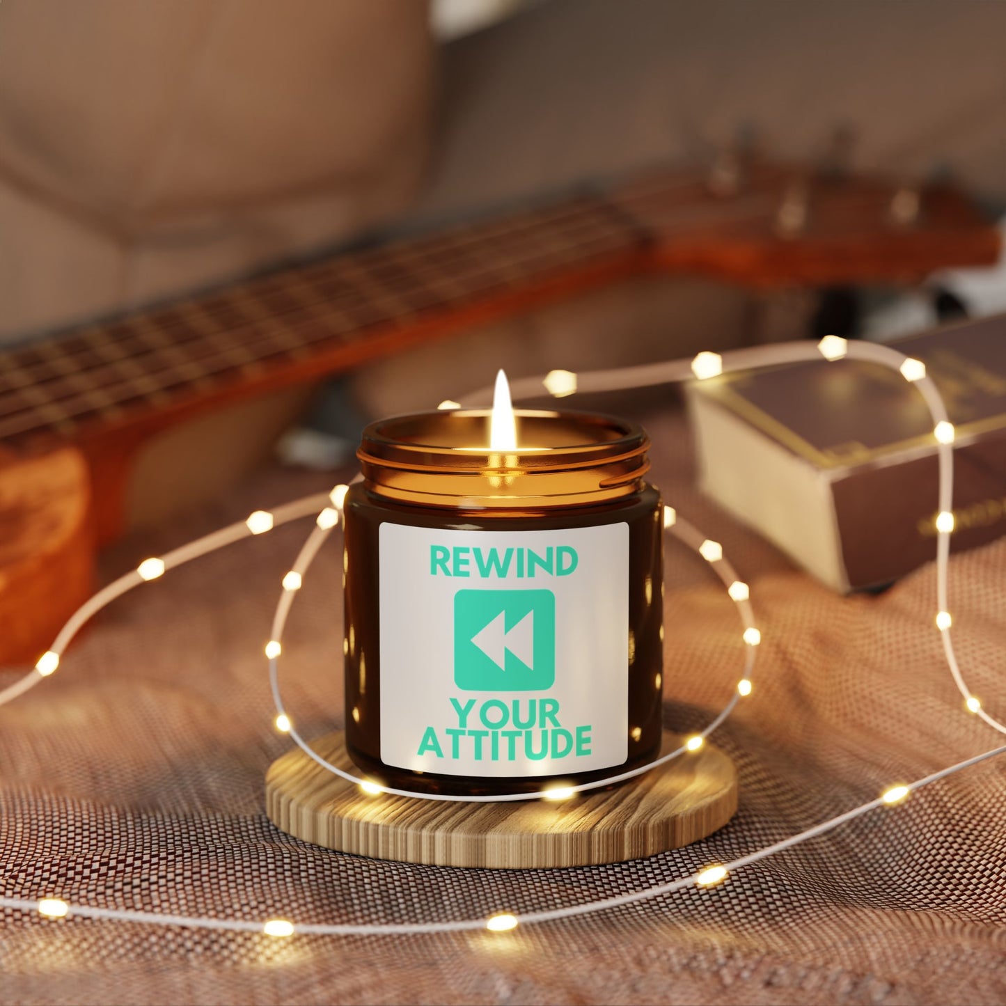 Rewind Your Attitude - Scented Soy Candle, Relaxation Gift, Home Decor, Self-Care Essential, Aromatherapy