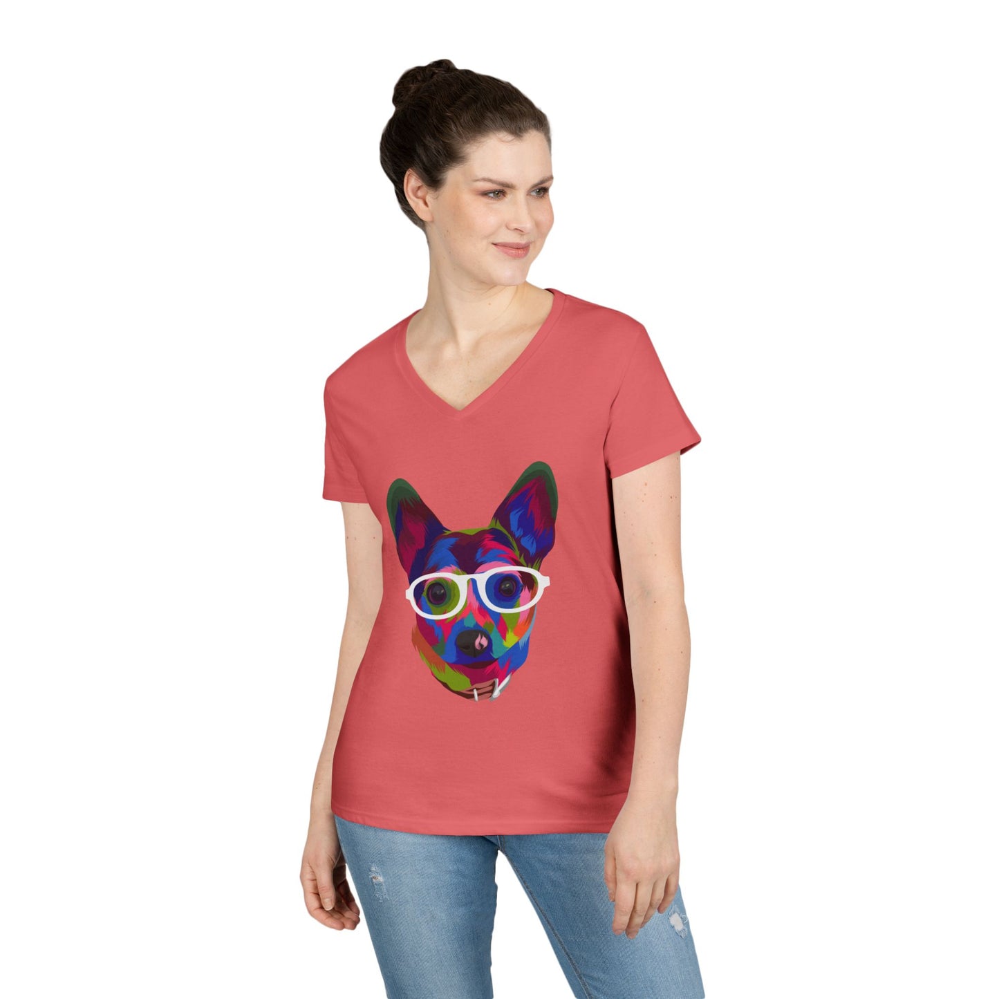 The Clever Canine - V-Neck Tee