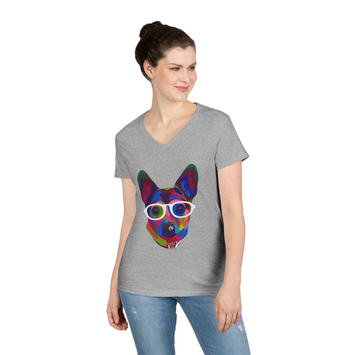 The Clever Canine - V-Neck Tee
