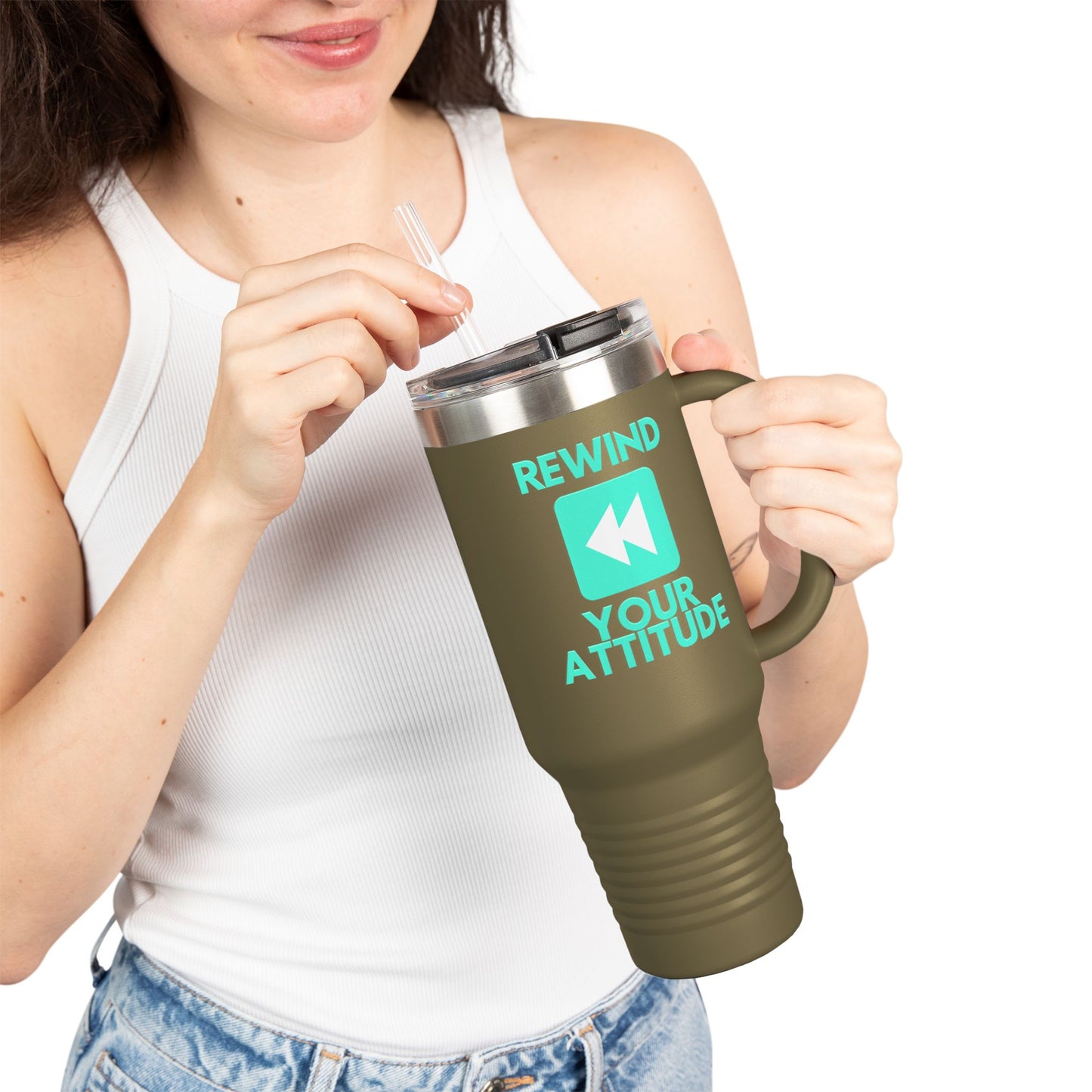 Rewind Your Attitude - Insulated Travel Mug