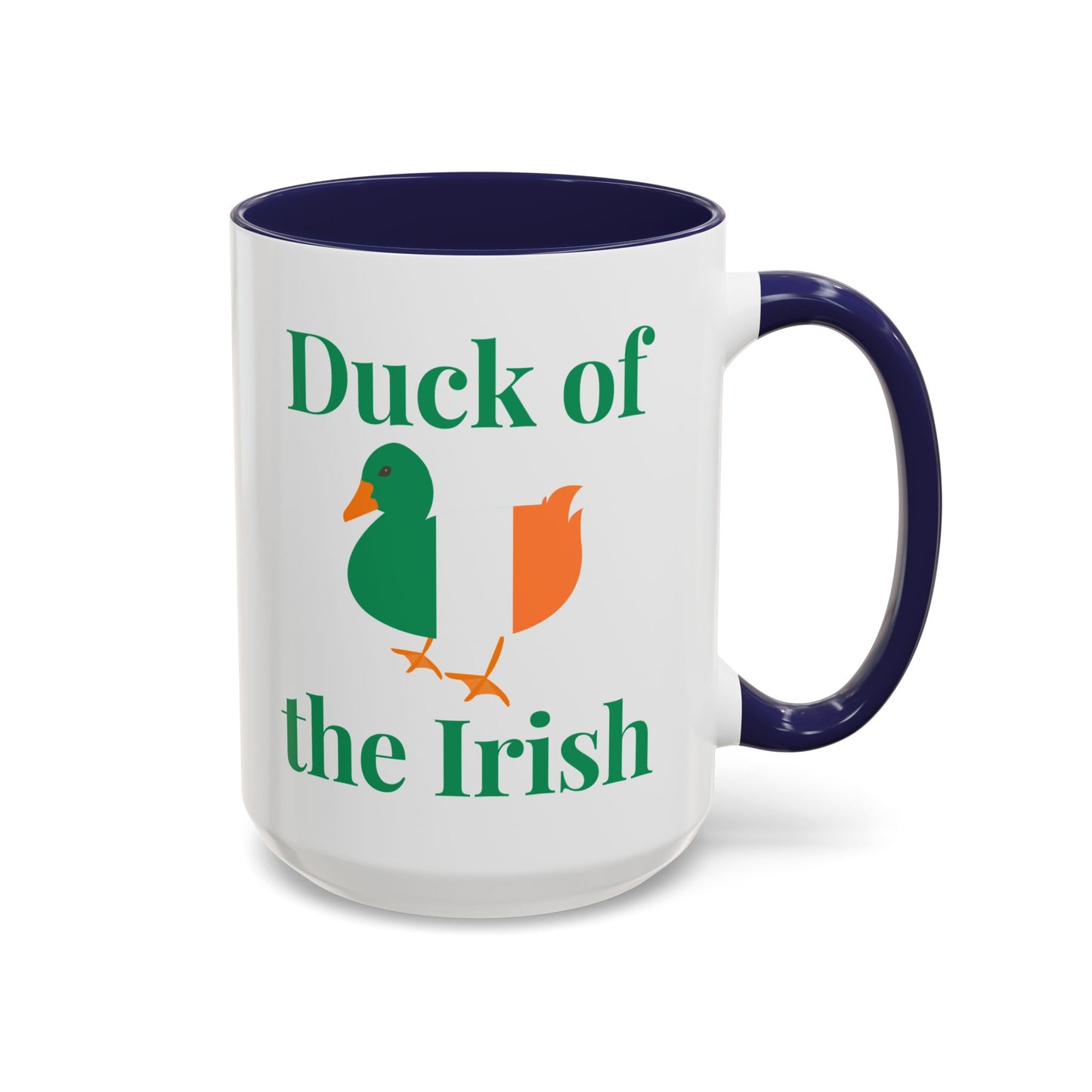Duck of the Irish - Funny Irish Flag Duck Design - Accent Mug