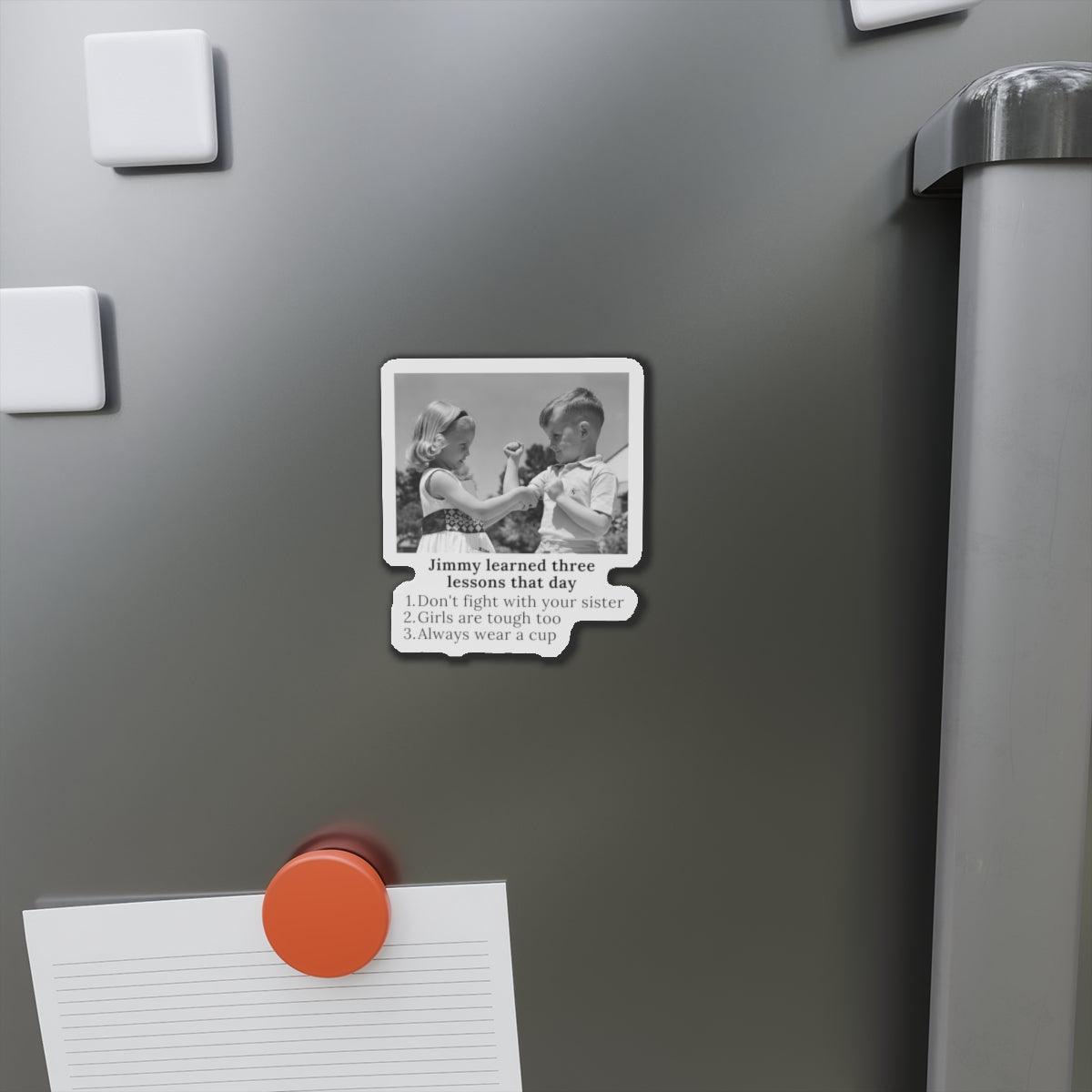 Jimmy Learned Three Lessons - Die-Cut Magnet