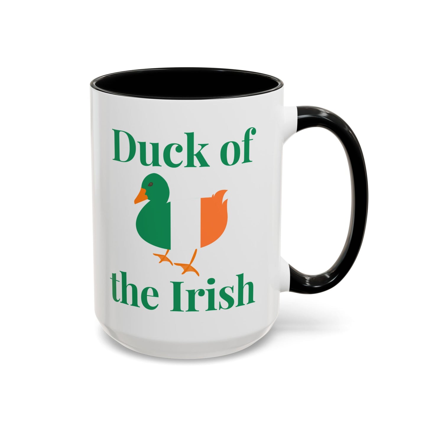 Duck of the Irish - Funny Irish Flag Duck Design - Accent Mug