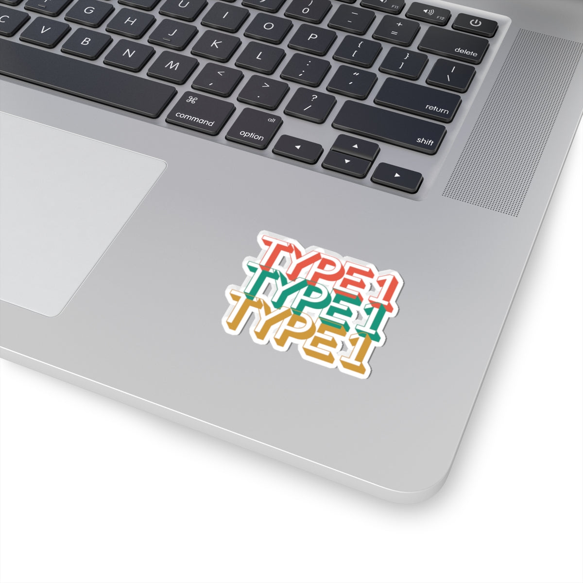 Type 1 – Retro Stacked Design for Diabetes Awareness - Kiss-Cut Stickers