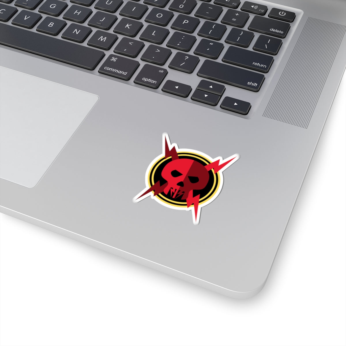 Red Lightning Skull - Sticker