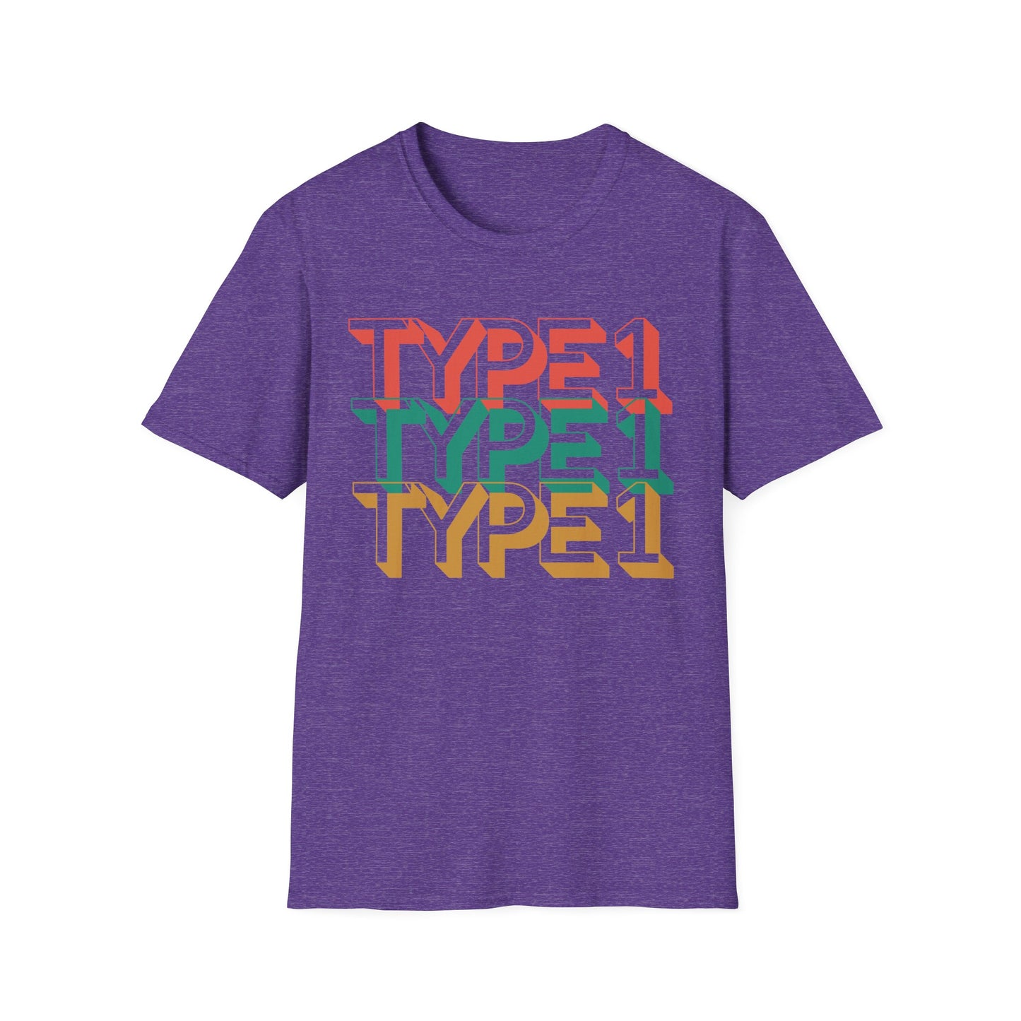 Type 1 – Retro Stacked Design for Diabetes Awareness