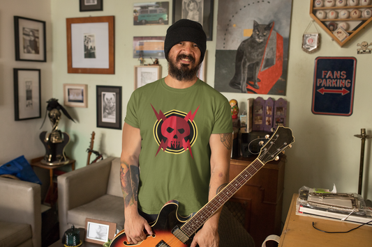 Red Lightning Skull - Tee