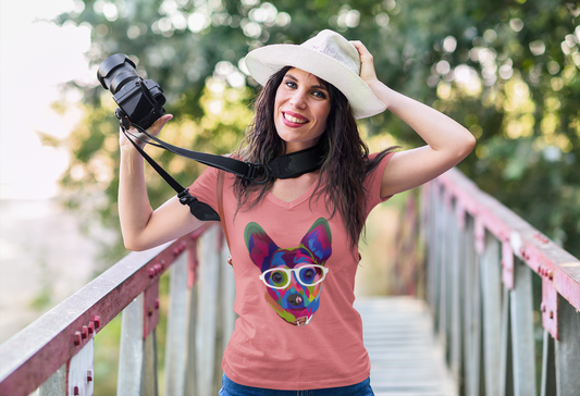 The Clever Canine - V-Neck Tee