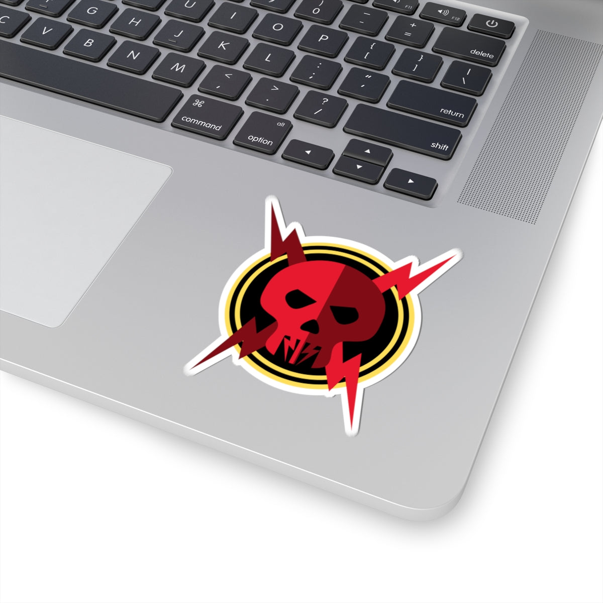 Red Lightning Skull - Sticker