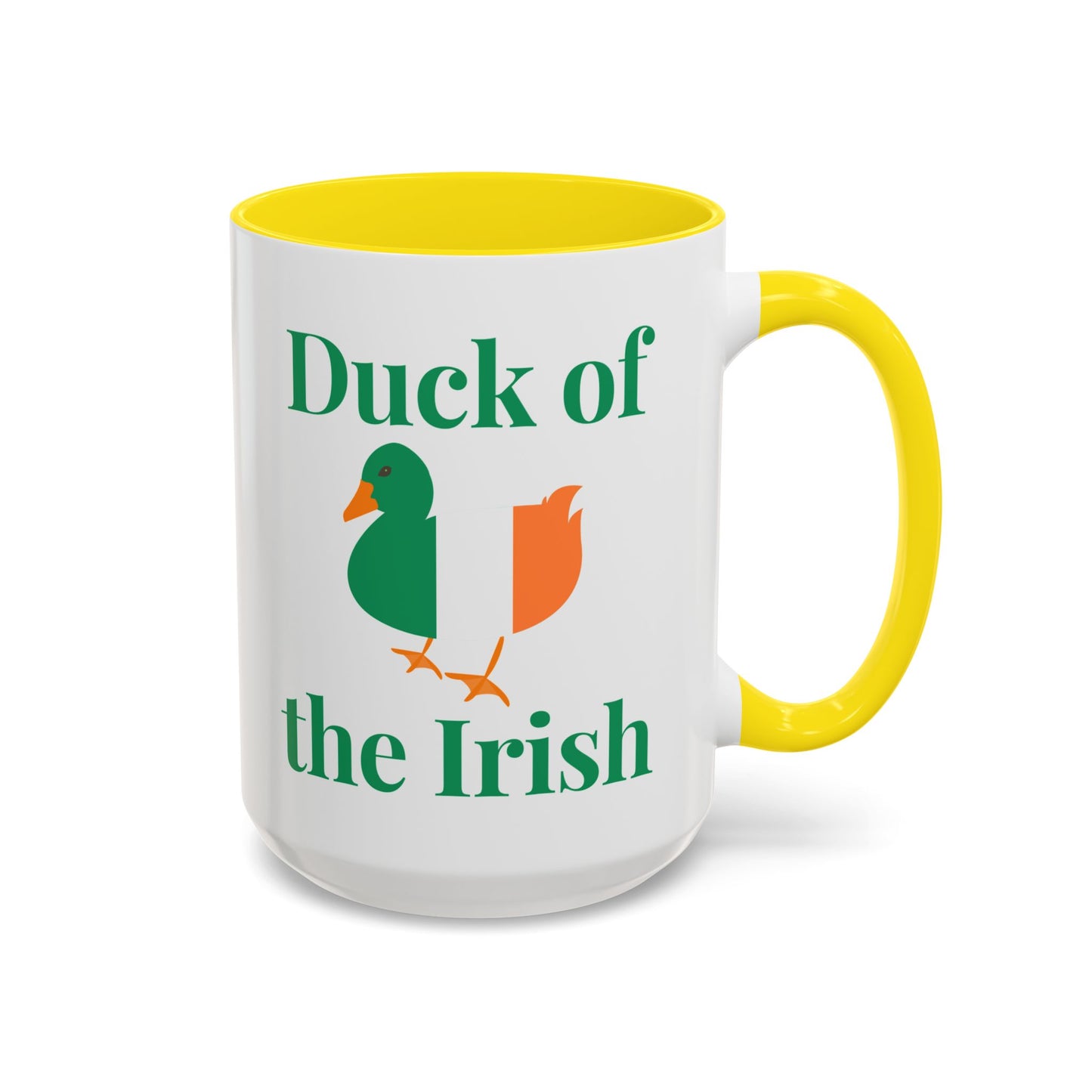 Duck of the Irish - Funny Irish Flag Duck Design - Accent Mug