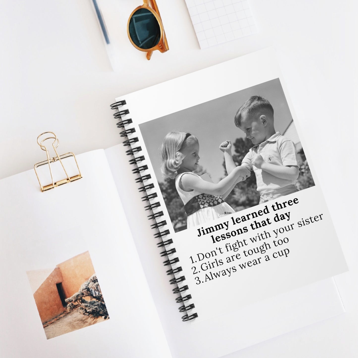 Jimmy Learned Three Lessons - Spiral Notebook