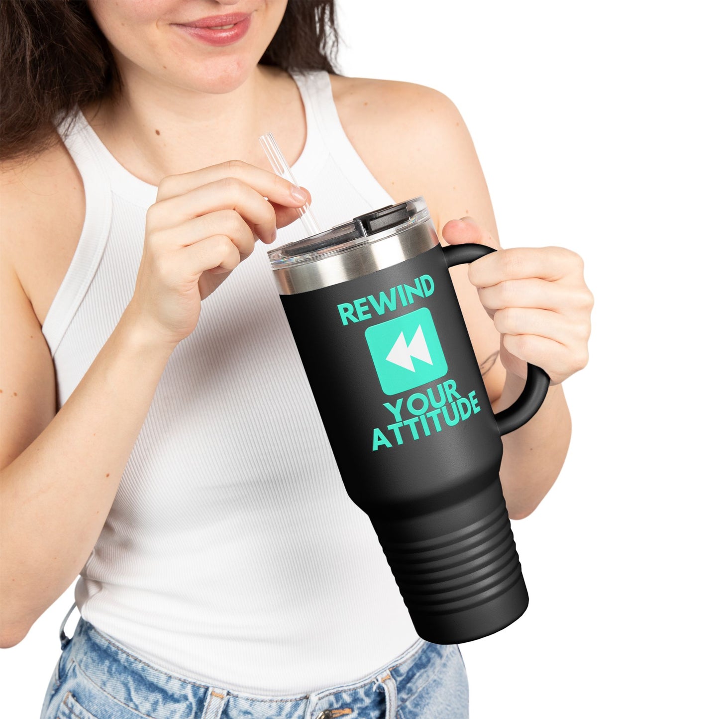 Rewind Your Attitude - Insulated Travel Mug