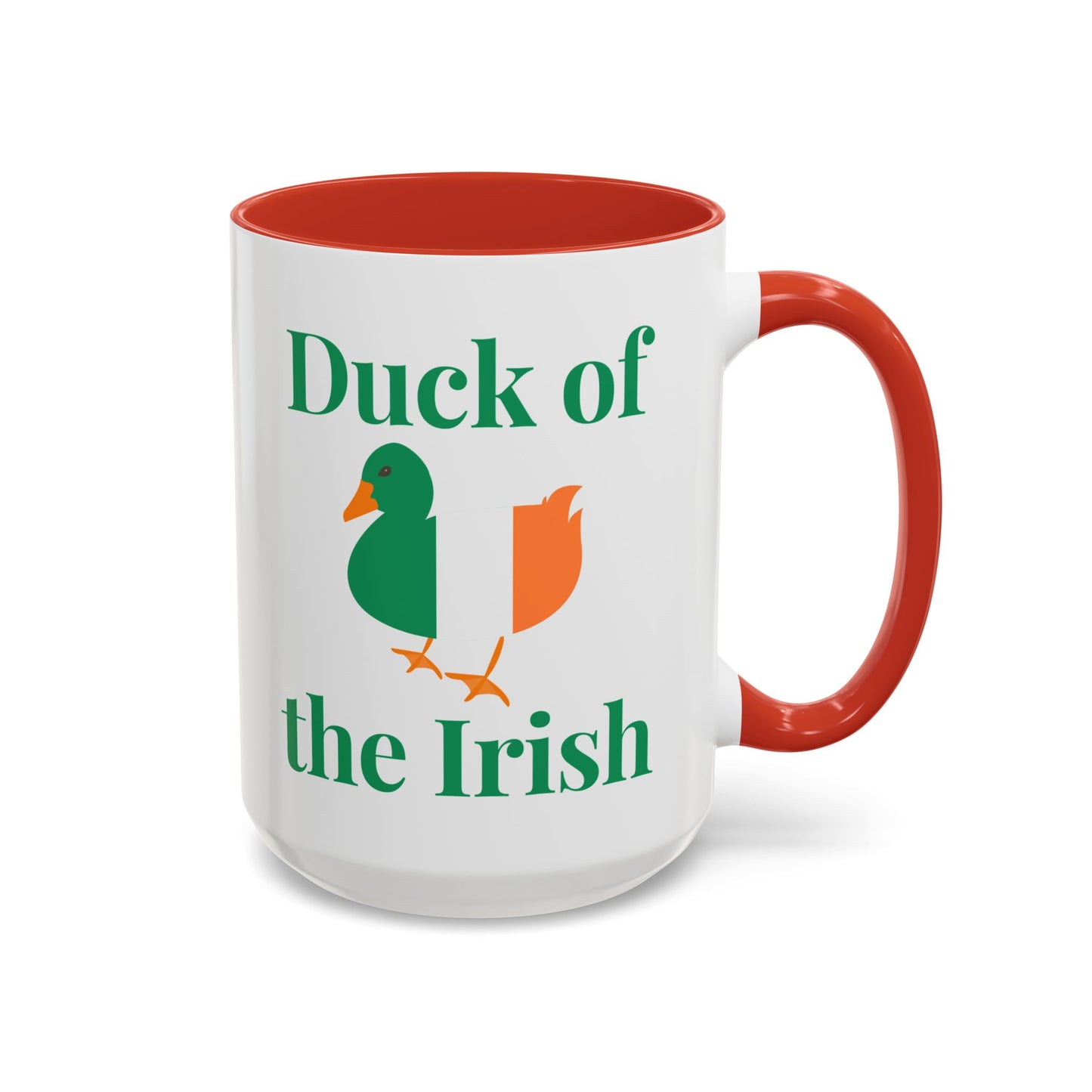Duck of the Irish - Funny Irish Flag Duck Design - Accent Mug