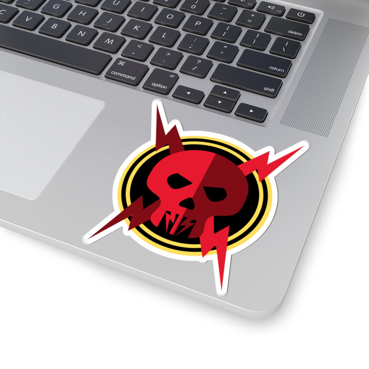 Red Lightning Skull - Sticker