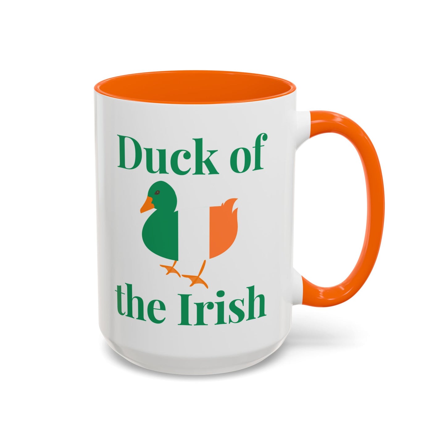 Duck of the Irish - Funny Irish Flag Duck Design - Accent Mug