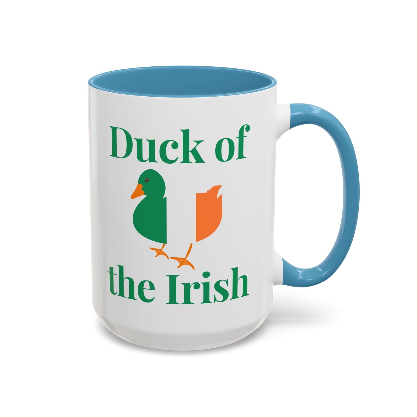 Duck of the Irish - Funny Irish Flag Duck Design - Accent Mug
